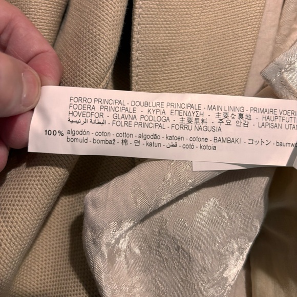ZARA Sz M Tie Front Blazer Cotton Linen Blend Lined Made in Spain Pockets NEW - Picture 10 of 12